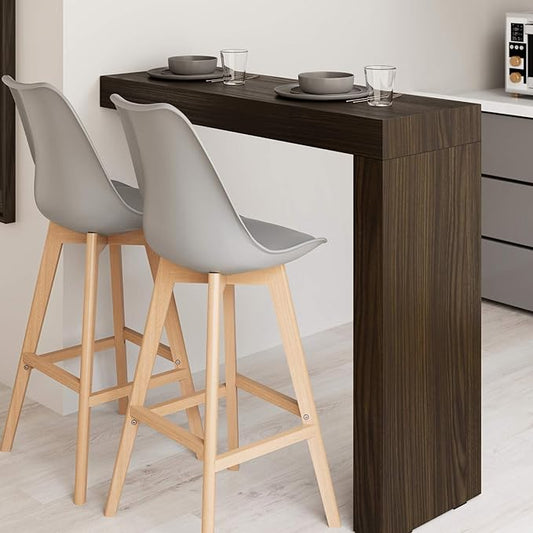Mobili Fiver, Evolution Peninsula 47.2 x 15.7 in, Dark Walnut, Made in Italy