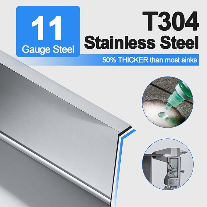 15 x 15 inch Bar Sink, Drop-in Tight Radius Brushed Stainless Steel Topmount Kitchen Sink Single Bowl