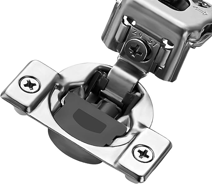 Ravinte 20 Pack 10 Pair 1-1/4 inch Overlay Cabinet Hinges - Soft Close, Hidden Door, Stainless Steel, Adjustable, Satin Nickel