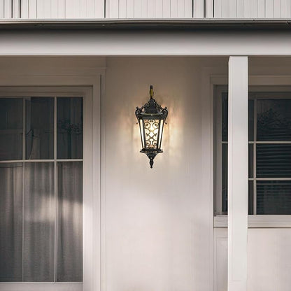 Outdoor Wall Light Fixtures, IP55 Waterproof Outside Wall Lantern Retro Exterior Wall Sconces Vintage Wall-Mounted Lights for Garage House Porch Doorway, E26 w/o Bulb