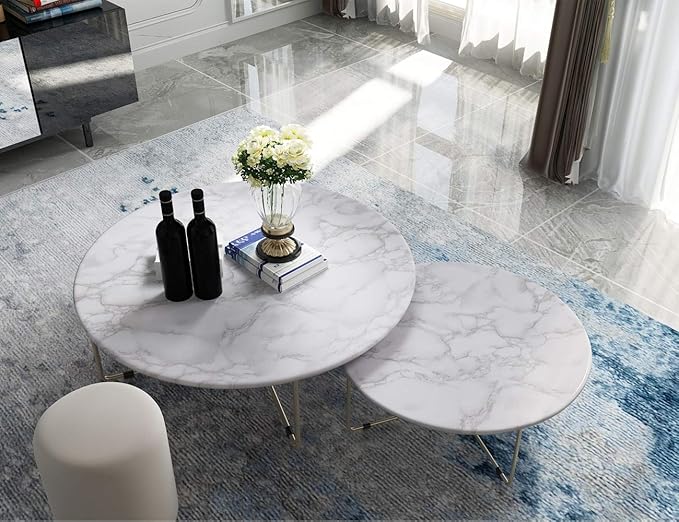 Art3d 17.7" W x 78.7" L (Pack of 1) Contact Paper Grey Marble, White