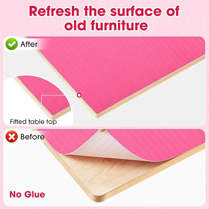 Drawer and Shelf Liner, Non-Slip Kitchen Cabinet Liners Non-Adhesive Thick Strong Grip Waterproof Washable Mats Protect Dresser Shelves Cupboard Bathroom Cabinets, Fuchsia, 12 in X 20 FT