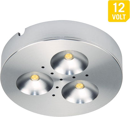 Armacost Lighting TriVue Warm-White (2700K) Dimmable LED Puck Light, Silver Aluminum Finish, 213310