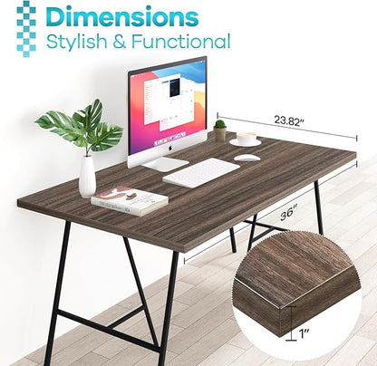 Kaboon 36x24 inches Tabletop, Solid One-Piece Desktop for Sit Stand Desk, Double Desks, L Desk DIY,Wood Countertop Home or Commercial Use,1 inch Thick, Eucalyptus