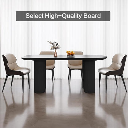 Dining Table Set for 6, Modern Kitchen Table with 6 Chairs, Dining Room Table Set for Kitchen,Dining Room,Home & Office (62.99" Black Table with 6 Chairs)