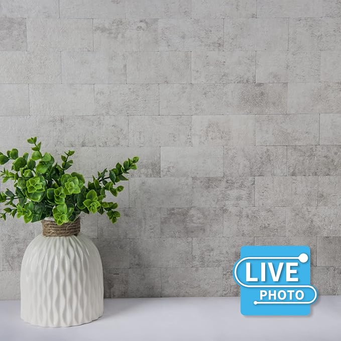 Art3d 10-Pack Peel and Stick Backsplash Wall Tile for Kitchen Bathroom Fireplace Vanitity in Natural White