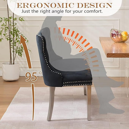 45.6in Upholstered Dining Bench, Mid-Century Modern Kitchen Room Bench with Tufted Back and Metal Legs, Velvet Small Sofa Couch Bench, Black