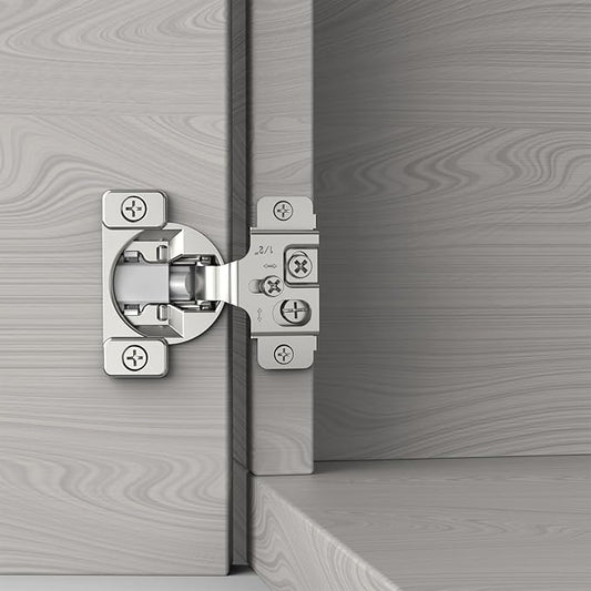 Furniware 20 Pieces 1/2" Overlay Soft Close Concealed Hinge for Face Frame Cabinet Door, 2-Hole Flush Mount Cabinet Door Hinge with Detachable Damper for Speed Control, 105° Opening Angle