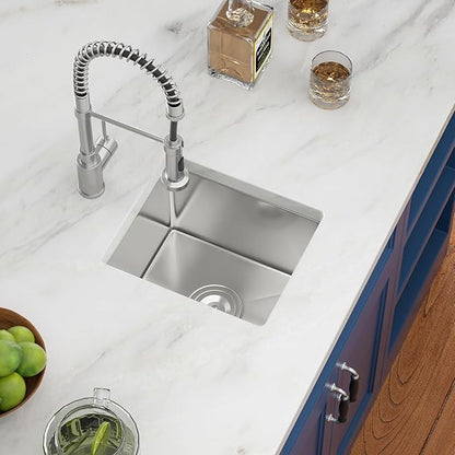 13" x 15" Bar Sink Undermount Kitchen Bar Sink Stainless Steel 16 Gauge Single Bowl Deep Undermount Bar Prep Sink Basin Rv Outdoor Garage