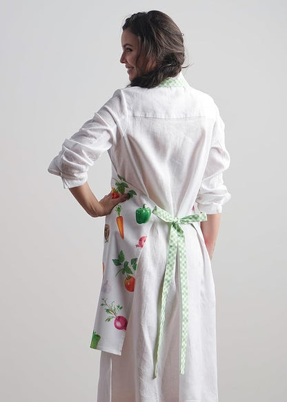 Maison d' Hermine 100% Cotton Apron for women with Pocket Kitchen Chef Apron for Men Cooking Mothers Day Gifts