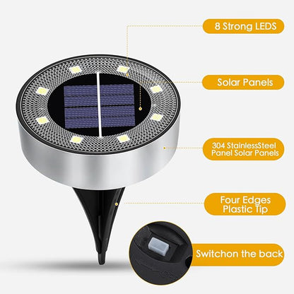 OULONGER Solar Lights Outdoor 16 Pack, Solar Garden Outdoor Waterproof Pathway Lights Bright In-Ground Lighting Decor for Lawn, Patio, Yard, Driveway, Step and Walkway Warm Lights