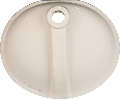 MSI 17.0” (L) x 14.125” (W) x 7.75” (H) Oval Porcelain Ceramic Undermount Bathroom Vanity Vessel Sink, Bisque