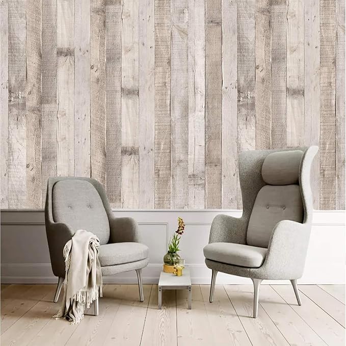 Art3d 15.8" x 120" (Pack of 1) Tile Sticker Vinyl Wood, Brown