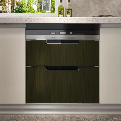 CRE8TIVE Bronze Black Stainless Steel Contact Paper for Appliances 12"x354" Thick Brushed Metallic Wallpaper Stick and Peel Heat Resistant Self Adhesive Vinyl Kitchen Wallpaper for Fridge Dishwasher