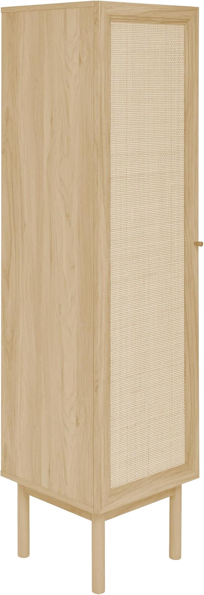 Classe 15.5 x 15 x 60 Freestanding Linen Cabinet in Natural Oak