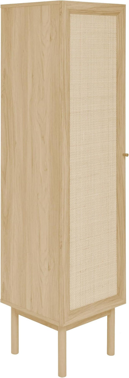 Classe 15.5 x 15 x 60 Freestanding Linen Cabinet in Natural Oak