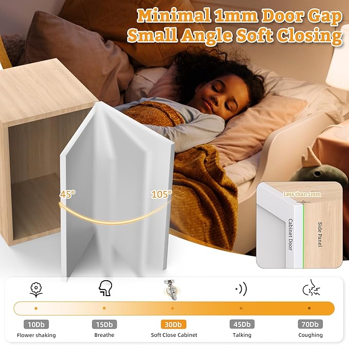 Chibery 50 Pack Full Overlay Cabinet Hinges, Face Frame & Frameless, 4D Adjustment, Soft Close 105°, Close Speed Control, Concealed Clip-On Plate, Smooth Slow Self Closing for Kitchen Corner, Cupboard
