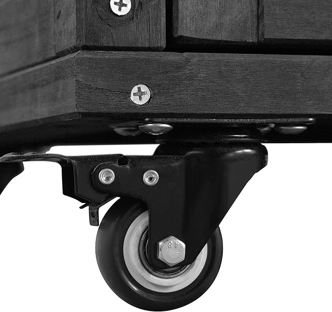 78.3" Outdoor Kitchen Island with Foldable Grill Table & Storage, Wooden Cart with Stainless Steel Top, Trash Can Holder, Bar Cart for Patio Lawn Garden (78.3‘’+Black)