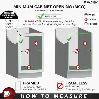 Rev-A-Shelf 6.86" Paper Towel Pullout Organizer, Wood Base Kitchen Cabinet Storage with Soft-Close Full Extension Slides, 448PTH-BCSC-6C
