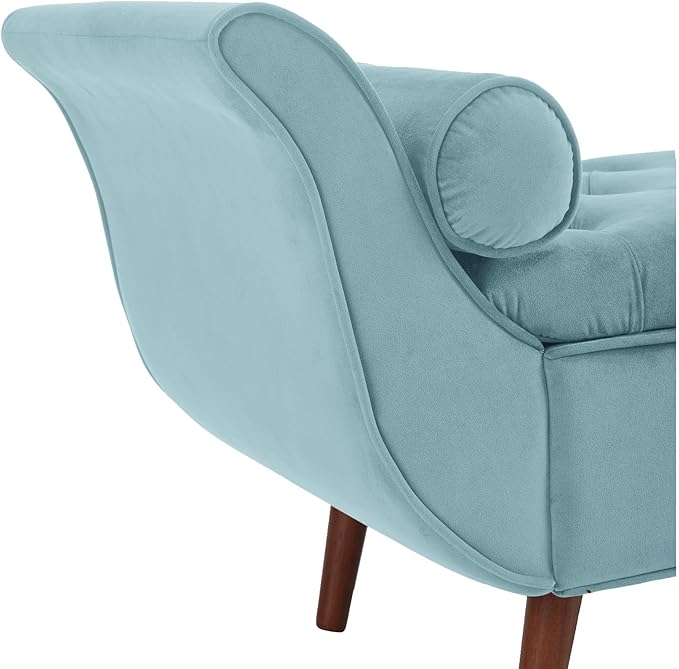 Modern Ottoman Bench with Storage, Upholstered Footstool for Bedroom Living Room Hallway, Bedside Pouf Toy Storage Ottoman Footrest, Versatile Storage Chest Bench Seat,BlueMulti-Velvet