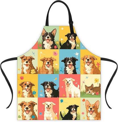 Apron Adjustable Waterproof with Two Deep Pockets Wowen men for Summer BBQ Pool Parties & Resorts