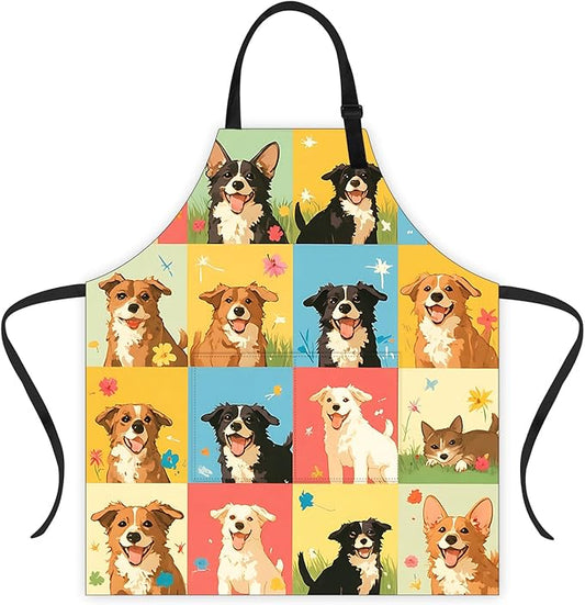 Apron Adjustable Waterproof with Two Deep Pockets Wowen men for Summer BBQ Pool Parties & Resorts