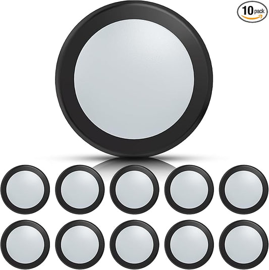 ECOELER Black 6inch Dimmable LED Disk Lights, 3CCT Selectable Flush Mount Ceiling Light Fixture, 16.5W 1100Lm, Low Profile Surface Mount for Recessed Can or Junction Box, ETL Listed, 10 Pack