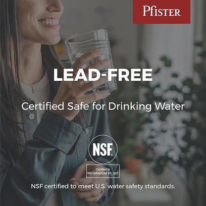 Pfister Pasadena Kitchen Faucet with Pull Down Sprayer and Soap Dispenser, Single Handle, High Arc, NSF Certified, Stainless Steel Finish, F5297PDS