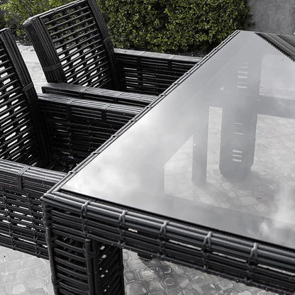 Dulles Glass 30 inch Square Glass Table Top - Tempered - 1/4" Thick Glass Surface, Safe Flat Polished, Eased Corners, Multipurpose for Dining Table, Patio, Coffee and End Table