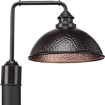 Progress Lighting Englewood Collection 1-Light Farmhouse Outdoor Post Lantern Light Antique Bronze, 13-7/16" x 16" x 12"