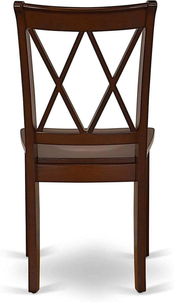 East West Furniture CACL6-MAH-W 6 Piece Dining Set Contains a Rectangle Solid Wood Table and 4 Kitchen Chairs with a Bench, 36x60 Inch, Mahogany