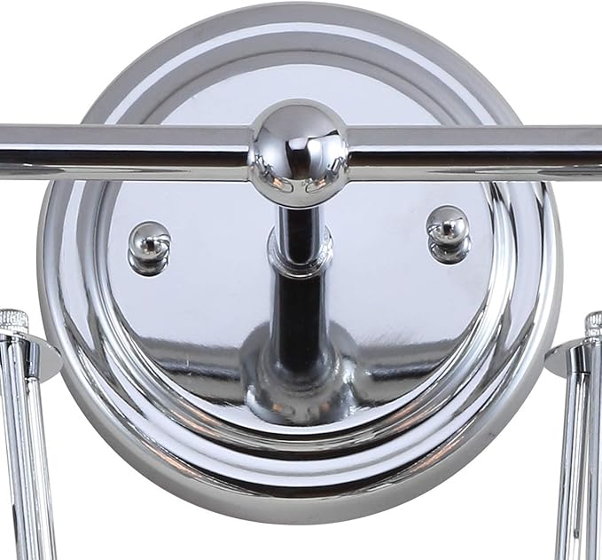 JONATHAN Y 5.13" Chrome Modern Industrial Metal Vanity Light, Bathroom Sconce for Mirror, Reversible 1-Light Wall Lamp with Metal Cage Shade for Hallway, LED Bulb Included JYL7415A