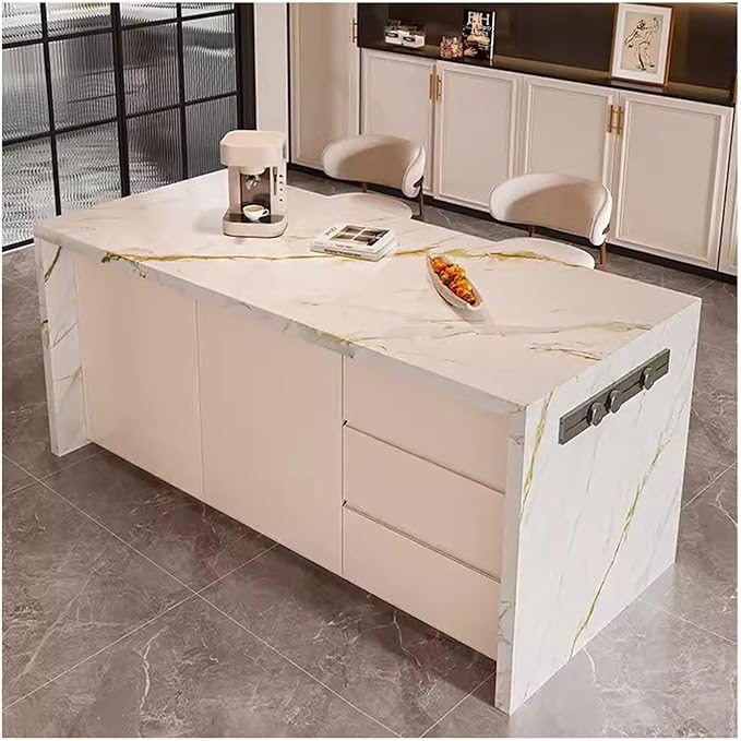 Storage Shelf Island Dining Table Bar Counter Kitchen Multifunctional Operation Table Storage Shelf Rack