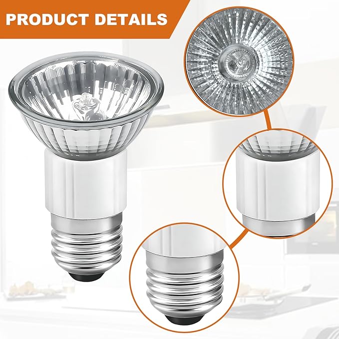 70mm Range Hood Light Bulbs for Zephyr Dacor Appliance Light Bulbs Stove Hood,Z0B0011 E27 Bulb, 2 Pack