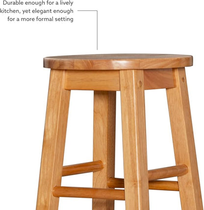 Linon 29-Inch Barstool With Round Seat