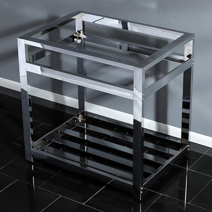 Kingston Brass VSP3122A1 Fauceture 31-Inch x 22-Inch Steel Console Sink Base, Polished Chrome
