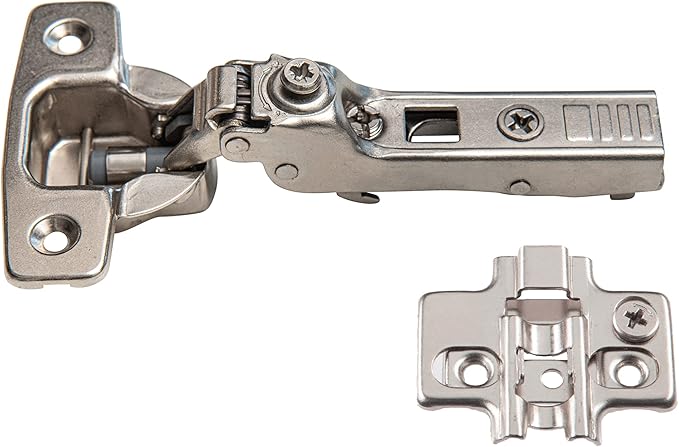 Soft Close Cabinet Hinge Set. 10 Frameless Half Overlay Cabinet Hinges for Kitchen Cabinets with Adjustable Closing Speeds.