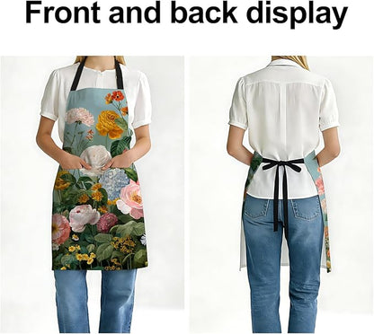 Apron Adjustable Waterproof with Two Deep Pockets Wowen men for Summer BBQ Pool Parties & Resorts