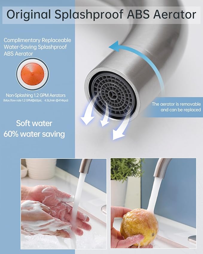 Fransiton Bathroom Faucets, Bar Sink Faucet Single Hole for Bathroom Kitchen Campers with Pop-Up Drain Hose, Suitable for Farmhouse Vanity Lavatory