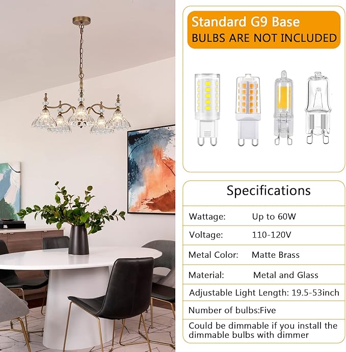 HDDFL Chandeliers Light 5 Lights Chandelier Lamp Modern Pendant Lighting Fixtures Hanging Lamps for Dining Room Entryway Living Room Bedrooms Foyer Entrance Kitchen