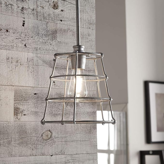 Progress Lighting Chambers Collection 1-Light Farmhouse Pendant Light Galvanized