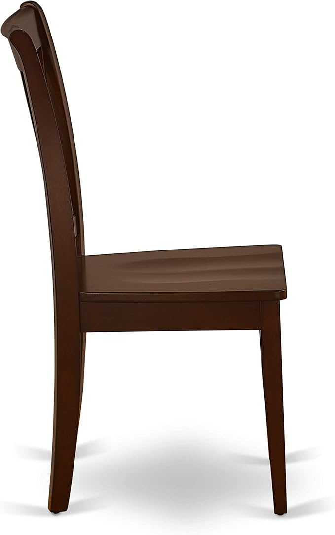 East West Furniture CACL6-MAH-W 6 Piece Dining Set Contains a Rectangle Solid Wood Table and 4 Kitchen Chairs with a Bench, 36x60 Inch, Mahogany