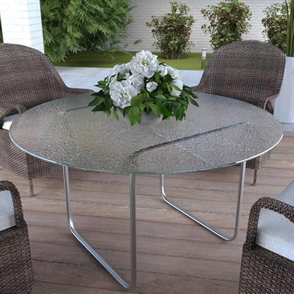Royalty 48" Inch Round Tempered Glass Table Top – Clear Table Top Glass – Useful for Replacement, Tabletop Protector, Patio, Dining, Coffee, Desks - 1/4" Aqualite Polished Edge