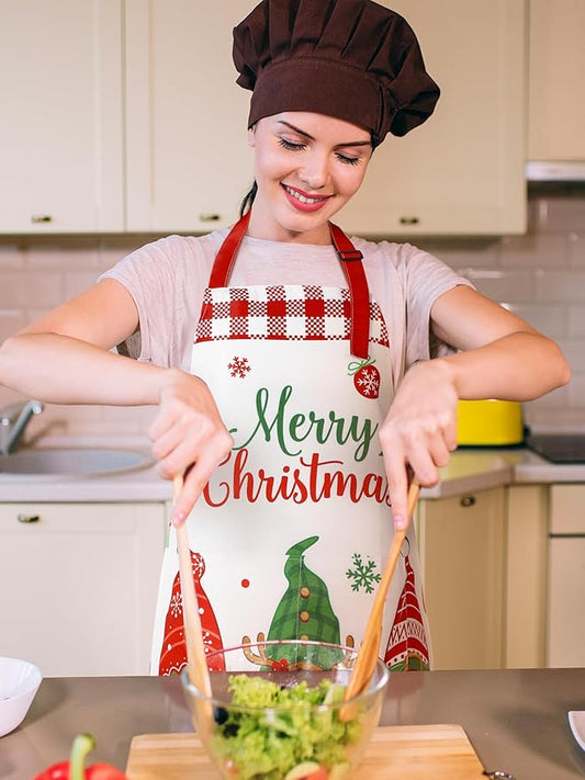 Bencailor 6 Pcs Spring Kitchen Aprons with Pockets Flower Rooster Bee Butterfly Sunflower Summer Aprons Bulk for Women(Multicolor,Seasonal)