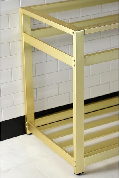 Kingston Brass VSP3122A7 Fauceture 31-Inch x 22-Inch Steel Console Sink Base, Brushed Brass