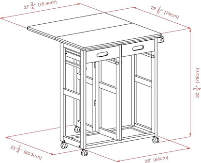 Winsome Wood Suzanne Kitchen, Square, Teak