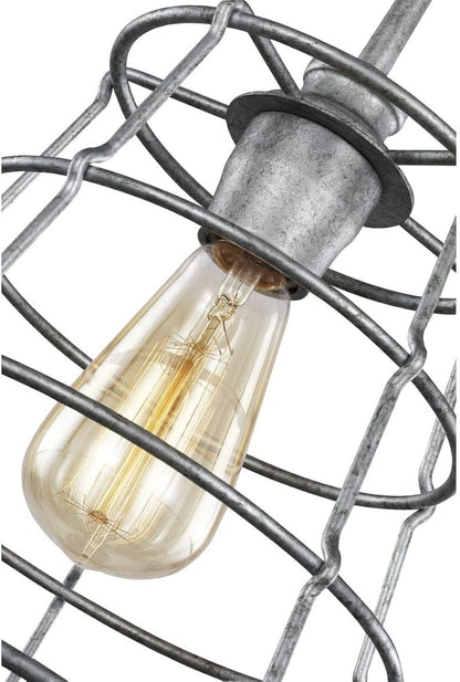 Progress Lighting Chambers Collection 1-Light Farmhouse Pendant Light Galvanized