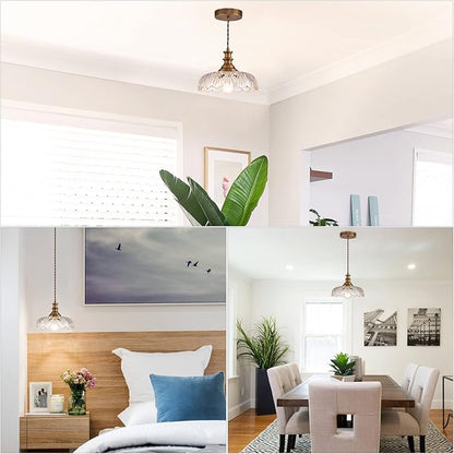 HDDFL Vintage Pendant Lights Fixture Modern Pendant Lighting Fixtures Hanging Lamp for Kitchen Island Bedroom Living Room Hallway 2 Pack