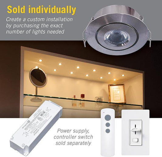 Armacost Lighting Swivel Recessed LED Light, Bright White Light (4000K), Matte White Finish 222318