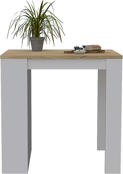 Tuhome Kitchen Island with Spacious Storage, Open Shelves, and Durable Worktop, Ideal for Kitchens, Dining Rooms, or as a Prep Station
